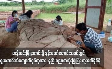 Embedded thumbnail for ဟန်လင်းမြို့ဟောင်းရှိ နန်းတော်ဟောင်းအဝင်တွင် ရှေးဟောင်းသဲကျောက်ရုပ်တုအား နည်းပညာအသုံးပြုပြီး တူးဖော်နိုင်ခဲ့ (ရုပ်သံ)