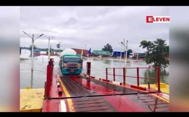 Embedded thumbnail for မြစ်ရေမြင့်တက်မှုကြောင့် မြဝတီနယ်စပ်ကုန်သွယ်လမ်းကြောင်းတွင်(၆)ရက်ကြာရပ်နားခဲ့ရသော ကုန်တင်ယာဉ် ကြီးများ ဂျိုင်း(ကျုံဒိုး) ပွန်တွန်းတံတားမှ စတင်ဖြတ်သန်း