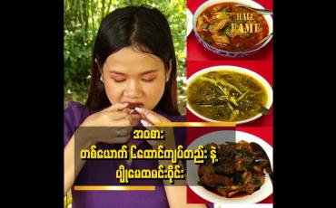 Embedded thumbnail for အဝစား ၆ထောင်ကျပ်တည်း ဟင်းပွဲ အရံဟင်း ၄ မျိုး ငပိရည်တို့စရာ အစုံစားသုံးရမှာဖြစ်ပါတယ်။