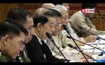 Embedded thumbnail for ငြိမ်းချမ်းရေးလုပ်ငန်းစဉ်အား လမ်းကြောင်းမှန်ပေါ်မှ သွေဖီပျက်ပြယ်သွားစေရန်လုပ်ဆောင်နေသည့် လူများရှိနေကြောင်း NRPC ဒုဥက္ကဋ္ဌ ဒေါက်တာတင်မျိုးဝင်း ပြောကြား