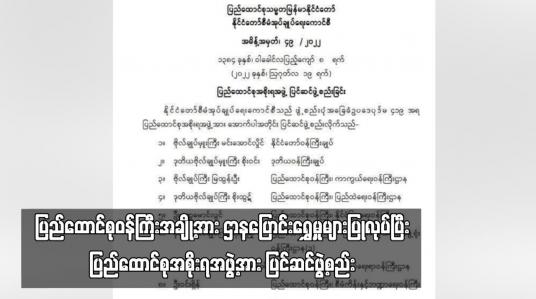 Embedded thumbnail for ပြည်ထောင်စုအစိုးရအဖွဲ့အား ပြင်ဆင်ဖွဲ့စည်း