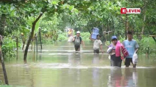 Embedded thumbnail for ရေကြီးရေလျှံမှုများဖြစ်ပေါ်ခဲ့ကာ ရေဘေးကယ်ဆယ်ရေးစခန်းများဖွင့်လှစ်ထားရ