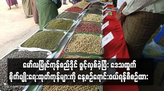 Embedded thumbnail for မော်လမြိုင်ကုန်စည်ဒိုင် စတင်ဖွင့်လှစ်ခဲ့ပြီး ဒေသထွက် စိုက်ပျိုးရေးထုတ်ကုန်များကို နေ့စဉ်အရောင်းအဝယ်ပြုလုပ်ရန် စီစဉ်ထား 