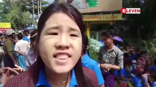 Embedded thumbnail for  ဧရာဝတီတိုင်းဒေသကြီး ကန်ကြီးထောင့်မြို့ရှိ ဟွာမုံအထည်ချုပ်စက်ရုံမှ အလုပ်သမား ၁၀၀ ကျော်က တောင်းဆိုချက် ၅၇ ချက်တောင်းဆိုခဲ့
