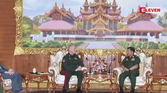 Embedded thumbnail for တပ်မတော်ကာကွယ်ရေးဦးစီးချုပ်က ရုရှားနိုင်ငံ၊ ကာကွယ်ရေးဝန်ကြီးဌာန ဒုတိယဝန်ကြီးကို လက်ခံတွေ့ဆုံပြီး စစ်ဘက်၊ ဆေး ဘက်နှင့် အကြမ်းဖက်မှုတိုက်မှုတိုက်ဖျက်ရေးများတွင် ပူးပေါင်းပါဝင်ရေး ဆွေးနွေး 
