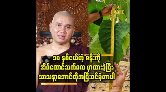 Embedded thumbnail for ၁၀ နှစ်ငယ်တဲ့ ဇနီး ကို အိမ်ထောင် သက် ၈လ မှာ ထားခဲ့ပြီး သာသနာ့ဘောင် ကို အပြီးဝင်ခဲ့တာပါ