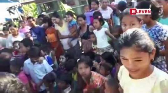 Embedded thumbnail for ကျောက်တော်မြို့နယ် ကန်စောက်စစ်ဘေးရှောင်စခန်းတွင် ယိုးချောင်းအထက်ပိုင်း ကျေးရွာ(၄)ရွာမှ တိုက်ပွဲလာသူ ၅၀၀ ကျော်ရှိနေ